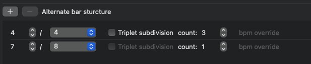 Complex bar structure